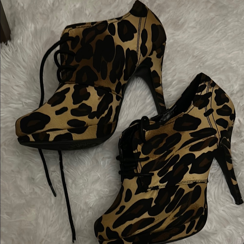 Xappeal Leopard Print Ankle Booties